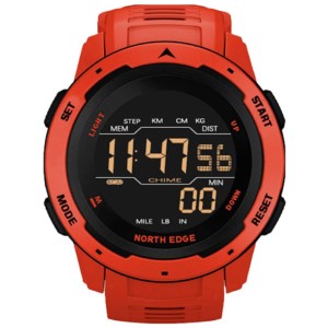 Montre Digitale North Edge Mars Rouge