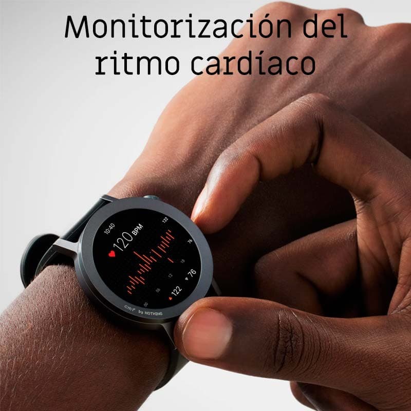 monitorización de la fc del Reloj inteligente CMF Watch Pro 2 Gris Claro