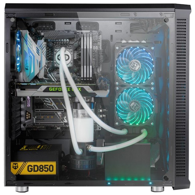 Nox Hummer TGX Rainbow RGB 3.0 USB Cristal Templado LED Negra - Ítem6