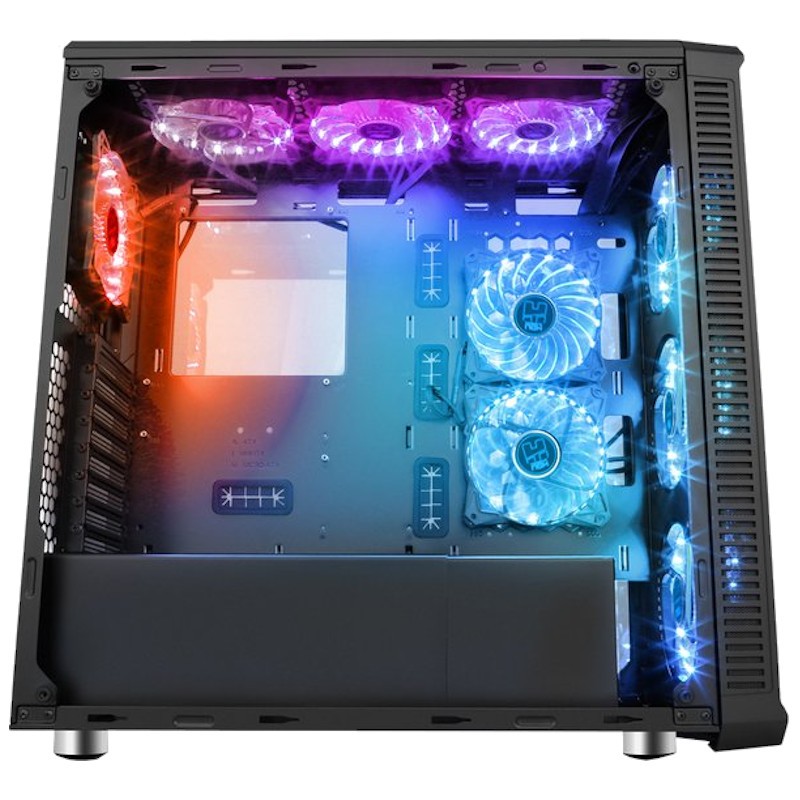 Nox Hummer TGX Rainbow RGB 3.0 USB Cristal Templado LED Negra - Ítem7