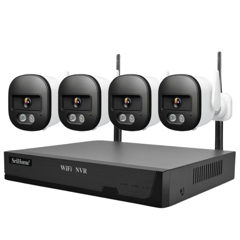 Kit de Videovigilancia Grabador Sricam NVS001E + 4 cámaras IPC056 5MP - Ítem
