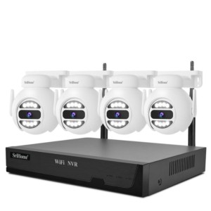 Kit de videovigilância Gravador Sricam NVS001E + 4 câmaras IPC047 5MP