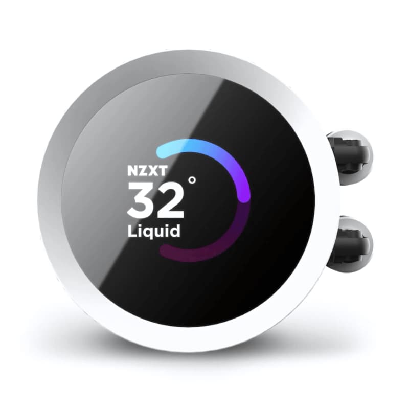 Detalhe da bomba do Sistema de refrigeração líquida NZXT Kraken 240 RGB Branco
