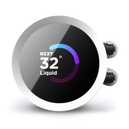 Detalhe da bomba do Sistema de refrigeração líquida NZXT Kraken 240 RGB Branco