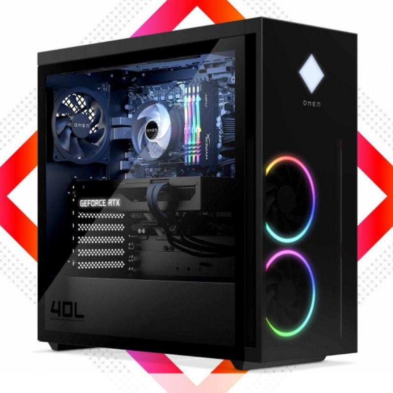 HP OMEN 40L GT21-0061ns Intel Core i7 i7-12700K /32GB /1TB SSD /GeForce RTX 3080 / Windows 11 Noir - Home Tower PC - Ítem4