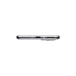 Oneplus 9 Pro 8Go 128Go Argent Non Scellé vu de tranche inférieure avec port USB-C centré, grille de haut-parleur, micro et cadre argent métallisé lisse