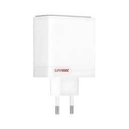 Perspective de l'Adaptateur Secteur OnePlus SUPERVOOC 100W Dual Ports Blanc