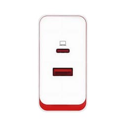 Détail du port double de l'Adaptateur Secteur OnePlus SUPERVOOC 100W Blanc