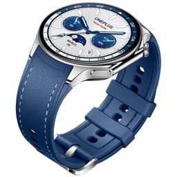 vista lateral del Oneplus Watch 2 Azul