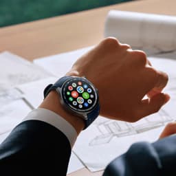 fotografía real del Oneplus Watch 2 Azul