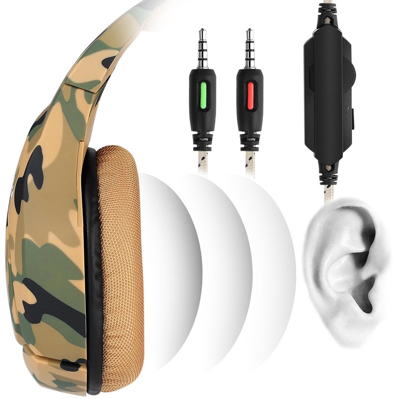 ONIKUMA K1B Amarillo Camuflaje - Auriculares Gaming - Ítem2
