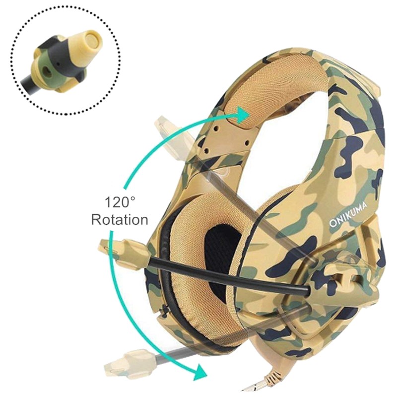 ONIKUMA K1B Amarillo Camuflaje - Auriculares Gaming - Ítem3