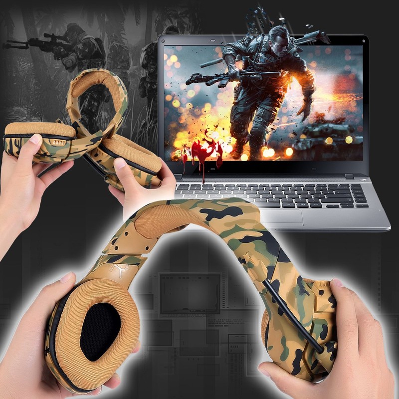 ONIKUMA K1B Amarillo Camuflaje - Auriculares Gaming - Ítem8