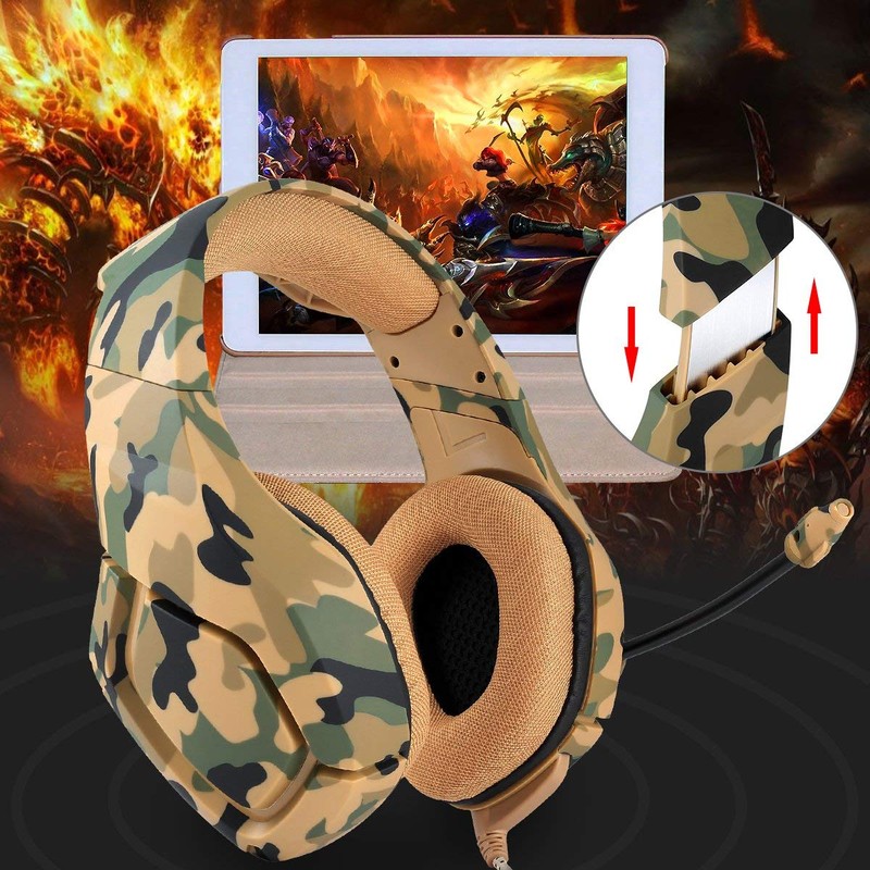 ONIKUMA K1B Amarillo Camuflaje - Auriculares Gaming - Ítem9