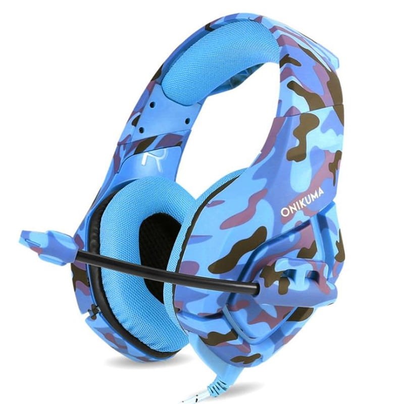 ONIKUMA K1B Azul Camuflage - Fones de ouvido para jogos