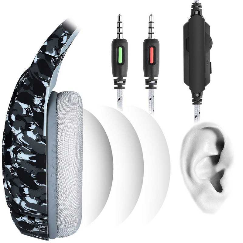 ONIKUMA K1B Gris Camuflaje - Auriculares Gaming - Ítem2