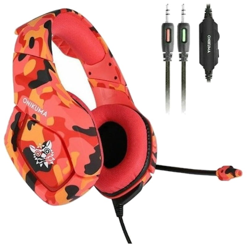 ONIKUMA K1B Rojo Camuflaje - Auriculares Gaming - Ítem2
