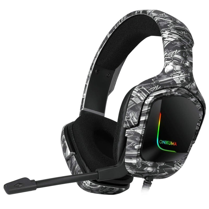 Auscultadores Gaming ONIKUMA K20 Cinzento Camuflagem - Item