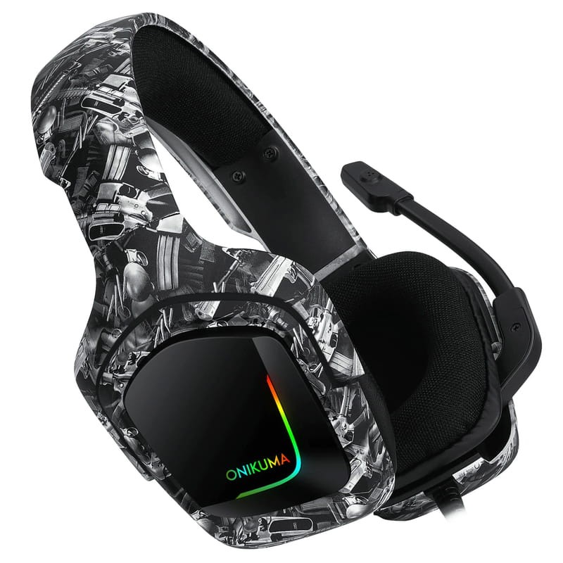 Auscultadores Gaming ONIKUMA K20 Cinzento Camuflagem - Item1