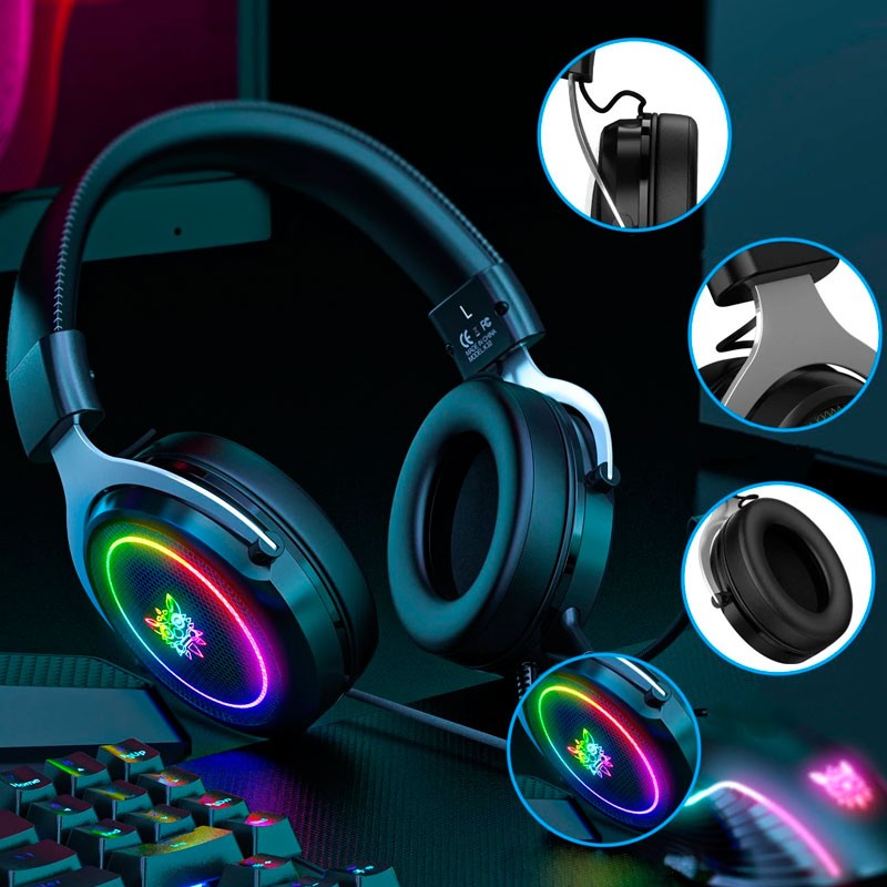 Casque Gaming ONIKUMA X10 Noir/Argent - Ítem3