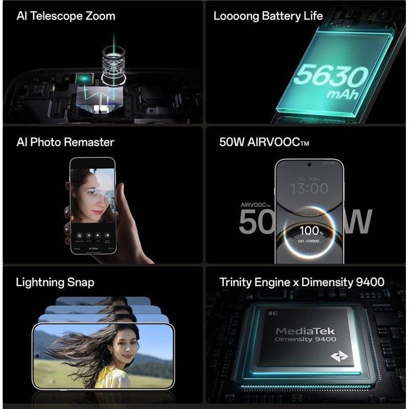 Oppo Find X8 12 Go 512 Go Noir - Ítem5