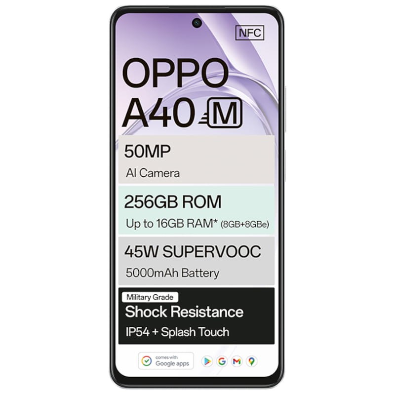 OPPO A40m 8GB/256GB Branco - Telemóvel - Item1