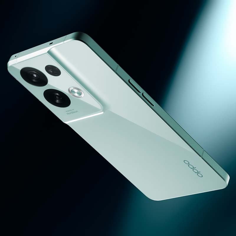 parte trasera y lateral del Teléfono móvil Oppo Reno8 Pro 5G 8GB/256GB Verde