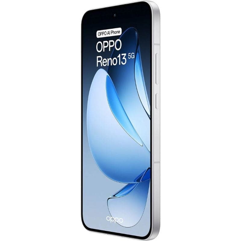 Oppo Reno13 5G 12 Go/256 Go Blanc plume - Téléphone portable côté droit