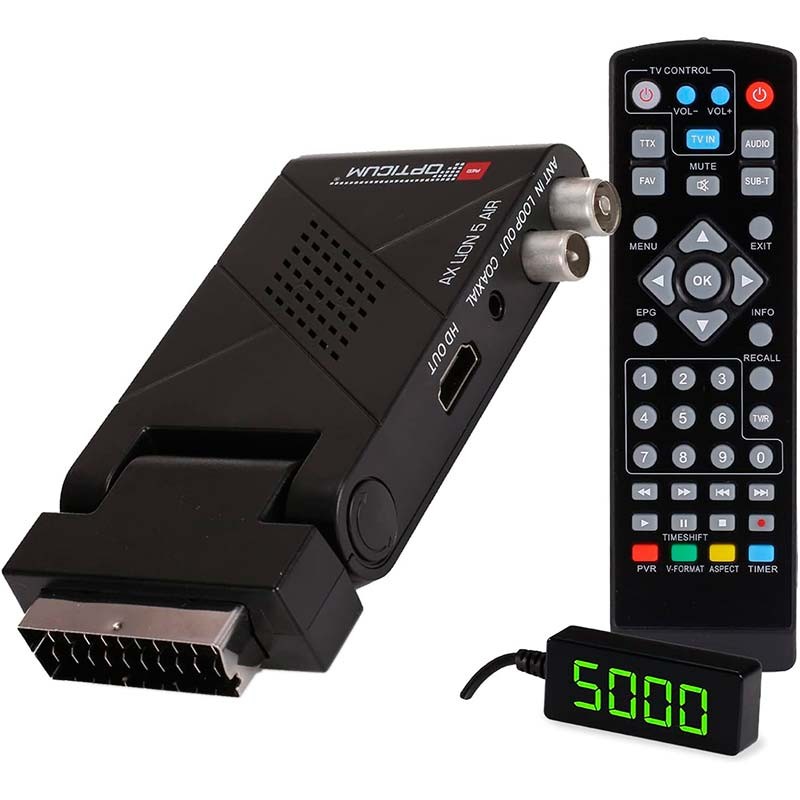 Receptor Dongle TDT-HD Opticum AX Lion 5 Air con Euroconector - Ítem