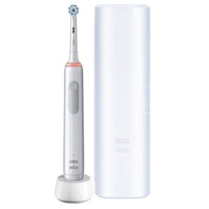 Escova de dentes branca Braun Oral-B PRO 3 3500 com estojo