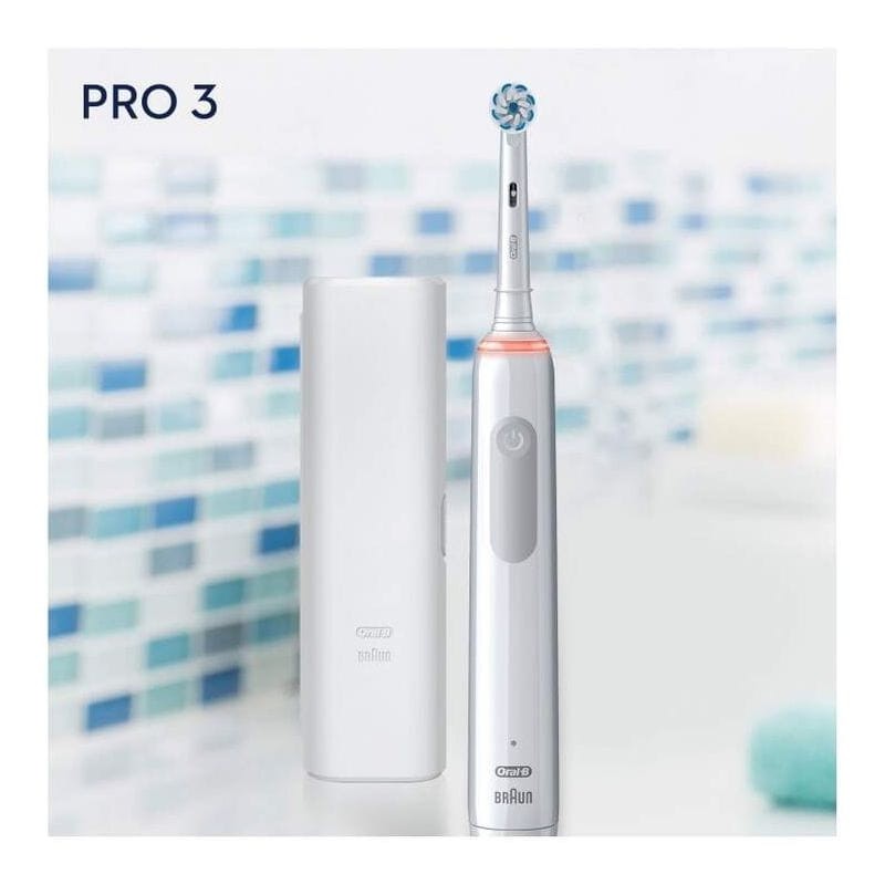 Braun Oral-B PRO 3 3500 Cepillo de Dientes Blanco con Estuche - Ítem1