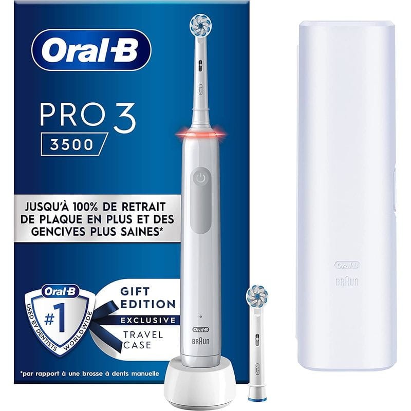 Braun Oral-B PRO 3 3500 Brosse à dents blanche avec étui - Ítem6