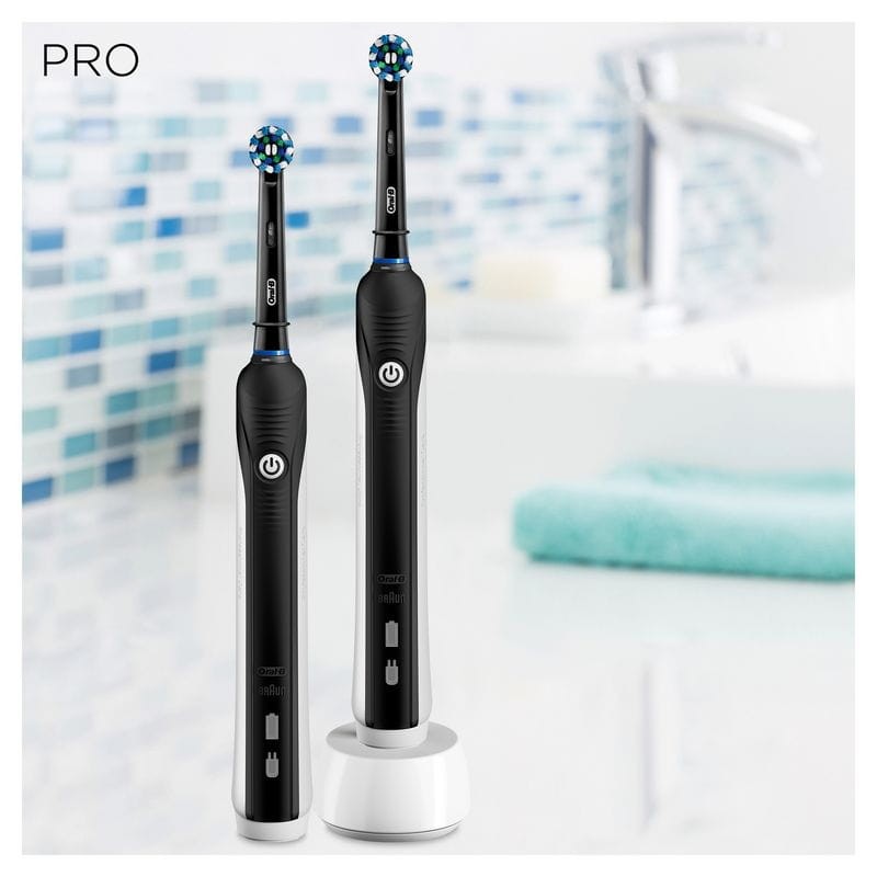 Oral-B PRO 1 790 CrossAction Duo Cepillo de dientes Negro/Blanco