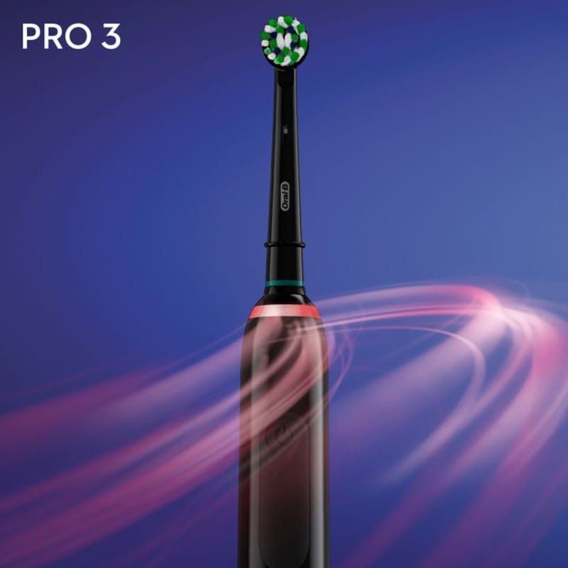 Lot de 2 brosses à dents Oral-B Pro 3 3900 Noir et Blanc - Ítem1