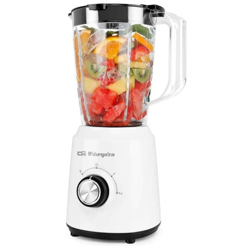 Orbegozo BV 5035 500W - Voir Blender en verre avec de la nourriture