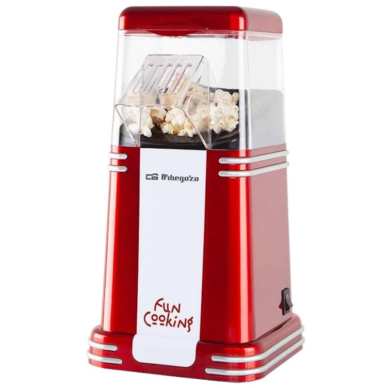 esta ahí trono Desfiladero Orbegozo PA 4350 Palomitera Vintage Rojo/Blanco 1200W