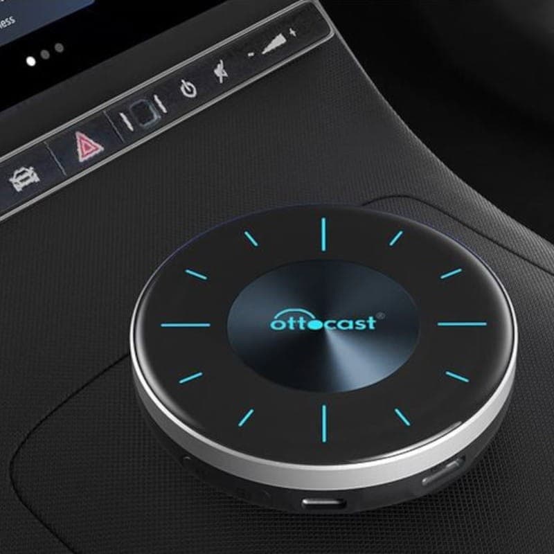 Para o carro de Ottocast OttoAiBox P3 SIM 4G LTE Preto - Adaptador sem fios Apple Carplay e Android Auto