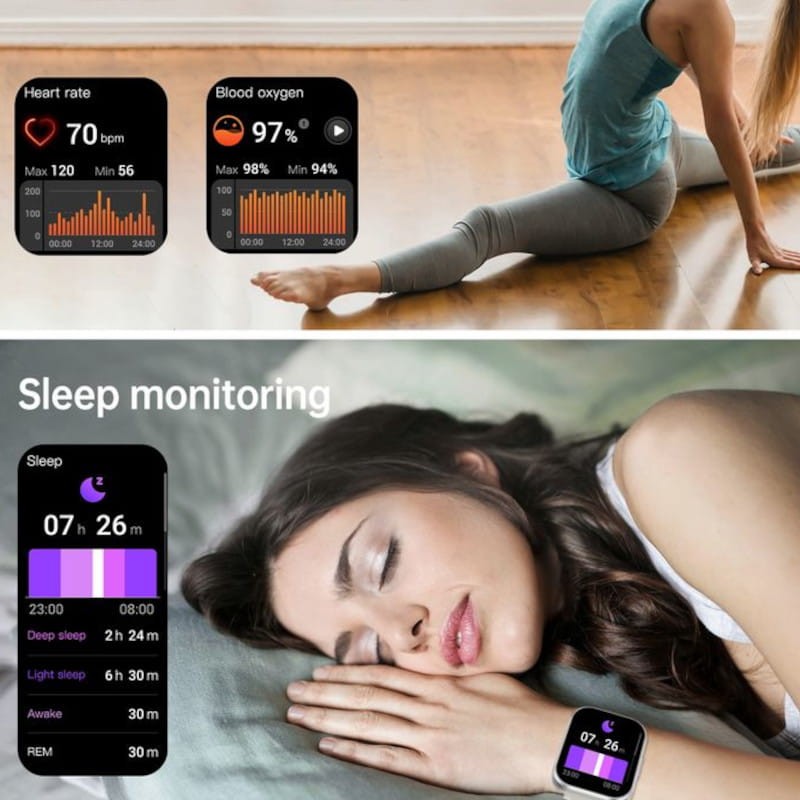 Oukitel BT103 1.91 Bluetooth 5.2 Cinzento Preto - Relógio Inteligente - Item4
