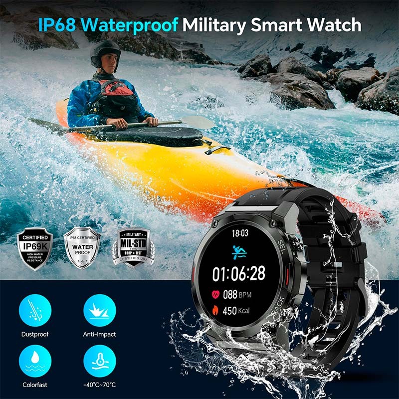 Smartwatch Oukitel BT50 Prateado - Item2