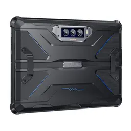 Oukitel RT7 Titan 10,1 12Go/512Go 5G Bleu avec coque robuste noire, accents bleus, triple capteur photo arrière et visserie apparente pour résistance