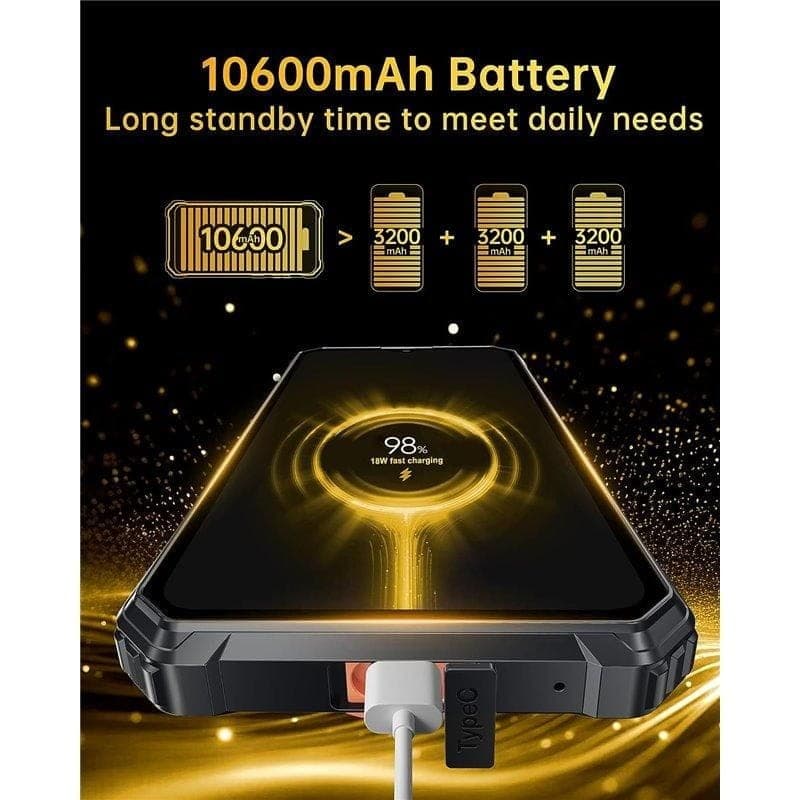 Bateria 10600 mh Oukitel WP28E 4GB/64GB Preto - Telemóvel