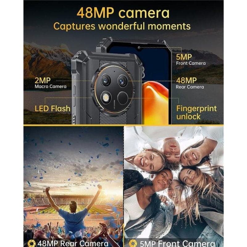 Câmara 48mp Oukitel WP28E 4GB/64GB Preto - Telemóvel