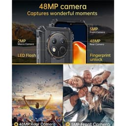 Câmara 48mp Oukitel WP28E 4GB/64GB Preto - Telemóvel