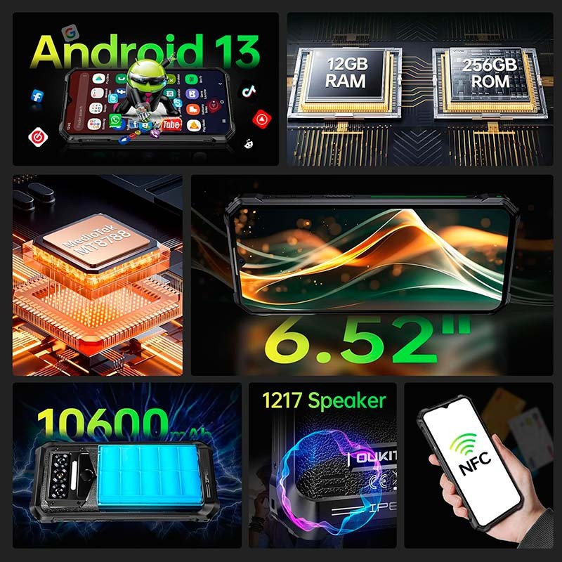 Oukitel WP38 6GB/256GB Verde - Telemóvel robusto - Item2