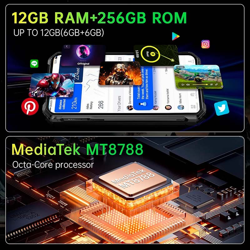 Oukitel WP38 6GB/256GB Verde - Telemóvel robusto - Item5