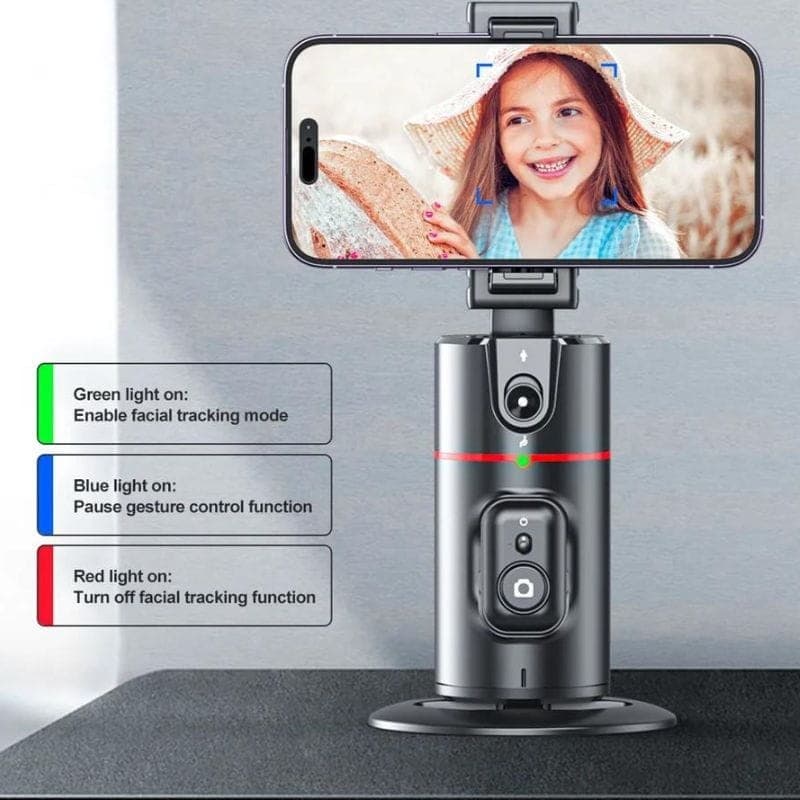 Monture Gimbal Auto Tracking - P02 - Avec télécommande 360° Intelligent Face Tracking