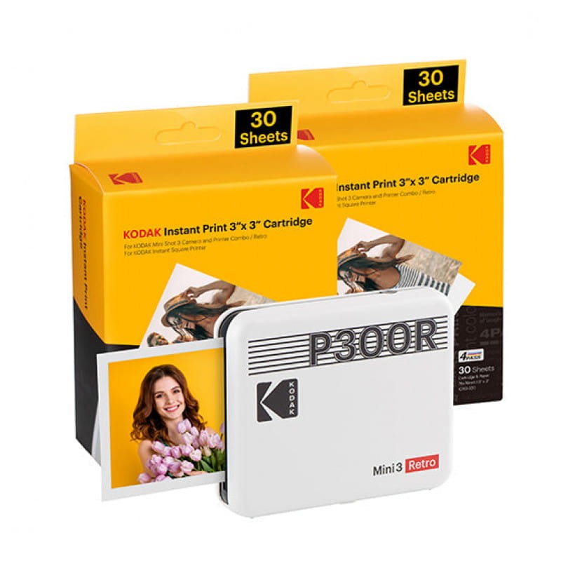 Kodak Mini 3 Retro P300R + 68 Películas Blanco - Impresora para smartphones - Ítem