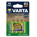 Pack 4x Pilas Recargables Varta AA ACCU Endless 1000 mAh NiMH - Ítem