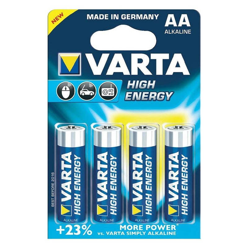 Pack 4x Batteries Varta AA Long Life Power LR06