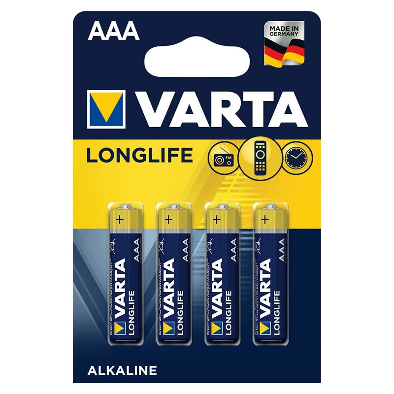Pack 4x Pilas Varta AAA Long Life Extra Power LR03 - Ítem